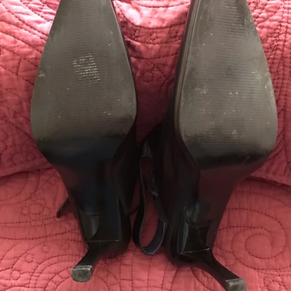 Carlos by Carlos Santana black heeled sling back shoes size 8.5 - Picture 3 of 7